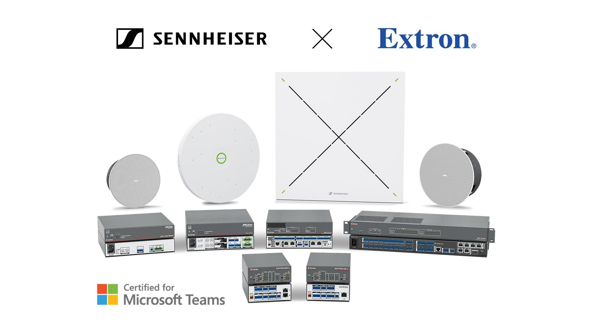 Нові рішення Extron та Sennheiser для ділового спілкування в Microsoft Teams із застосуванням AI-технологій