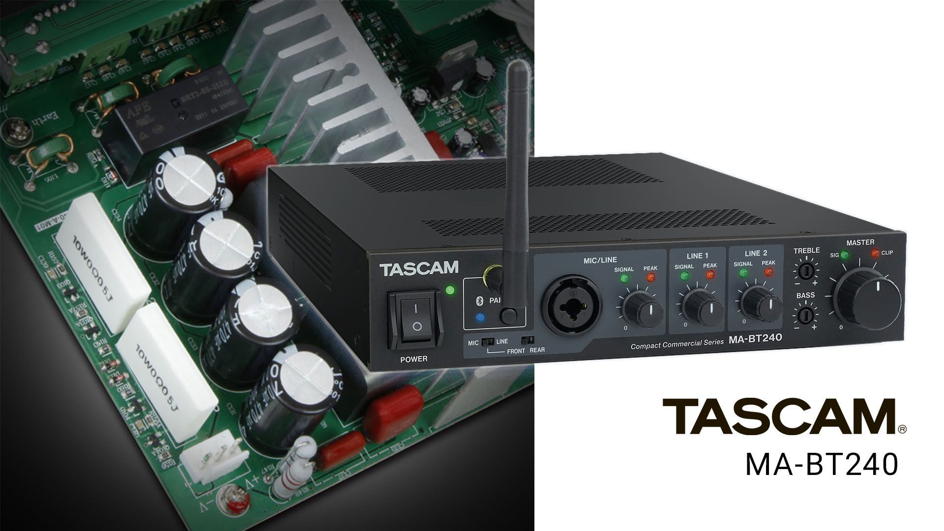 Tascam MA-BT240 - новий мікшерний підсилювач для презентацій, виставок та ТРЦ