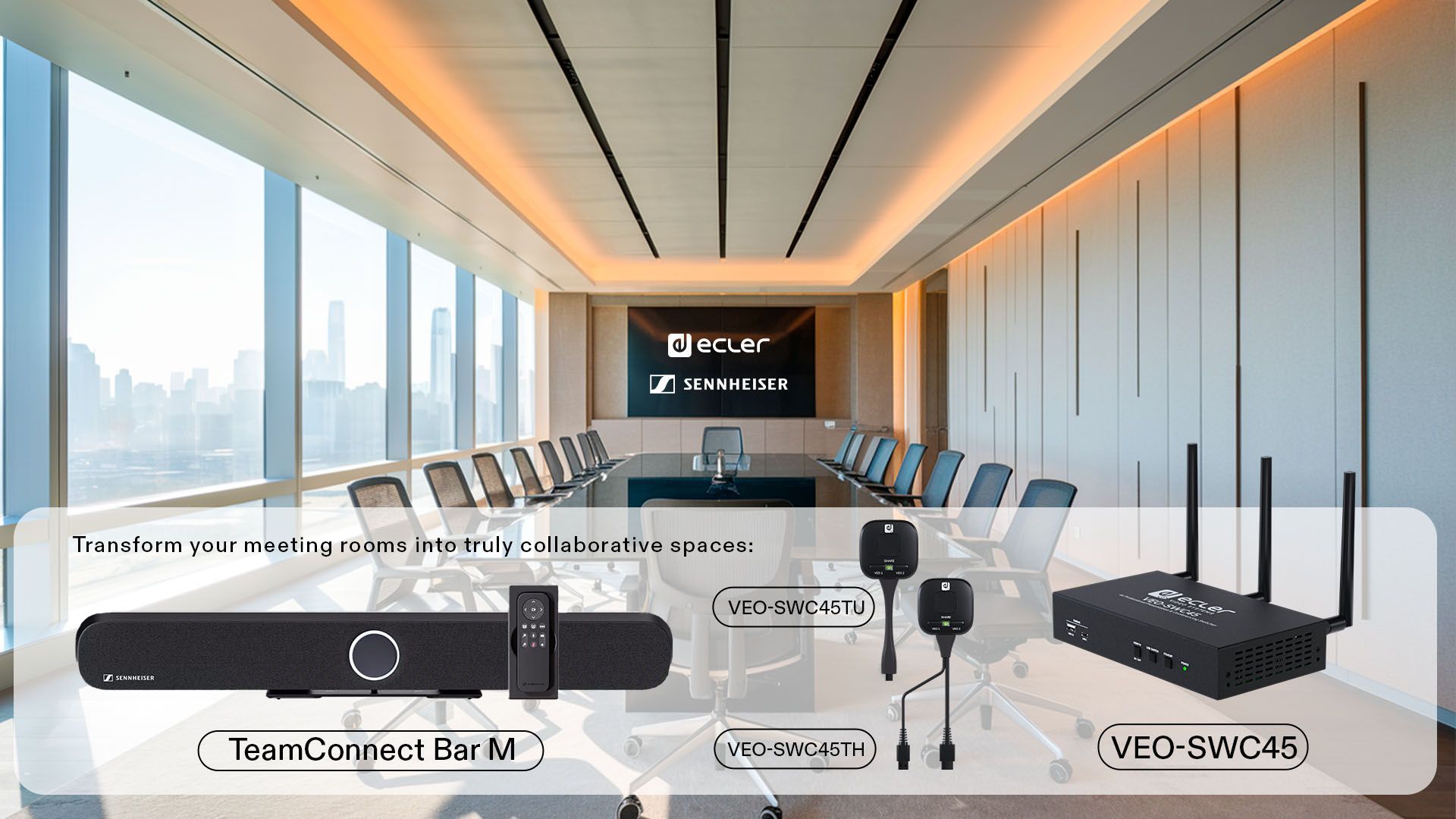 Нове спільне рішення від Sennheiser та Ecler для відеоконференцій