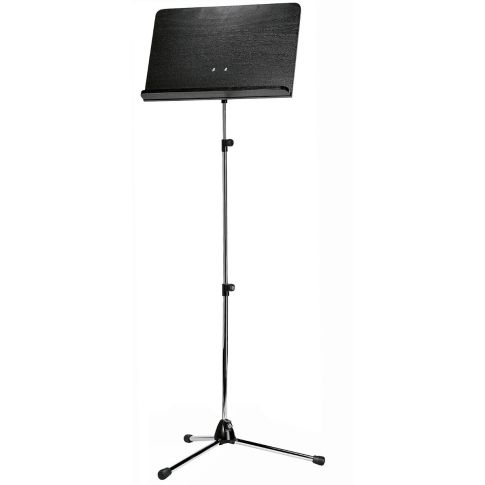 Konig & Meyer 11842-000-02 chrome stand, black wooden desk