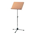 Konig & Meyer 11819-500-02 chrome stand, beech wooden desk
