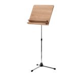 Konig & Meyer 11831-000-02 chrome stand with walnut wooden desk