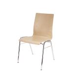 Konig & Meyer 13400-000-02 legs chrome, seating beech wood natural